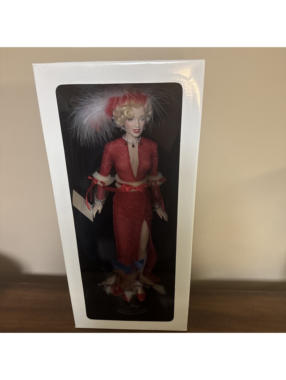 Franklin Mint Marilyn Monroe Gentlemen Prefer Blondes Portrait Doll 16”